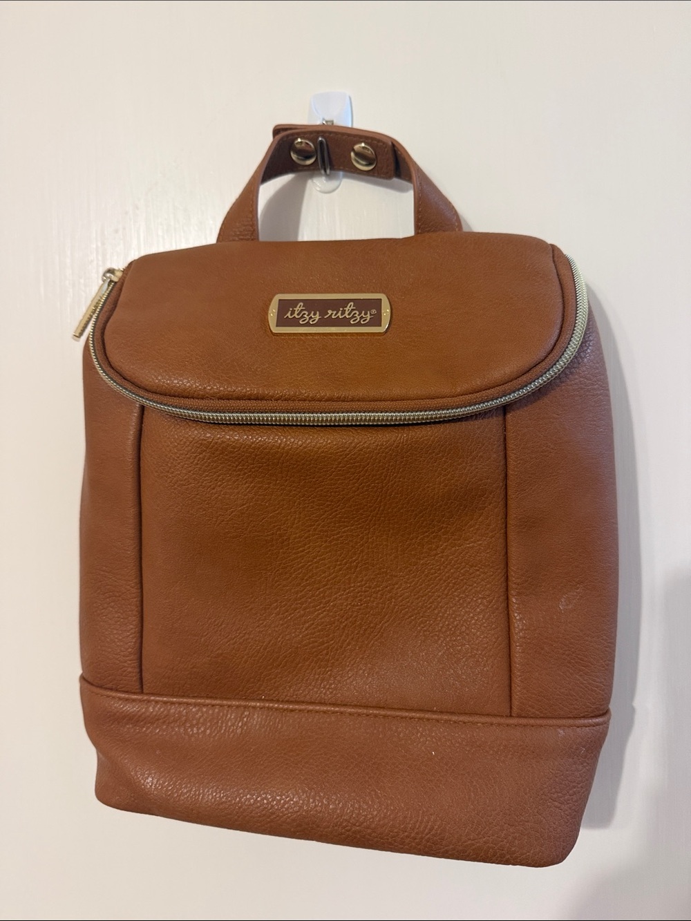 Itzy Ritzy Brown Pleather Bottle Bag